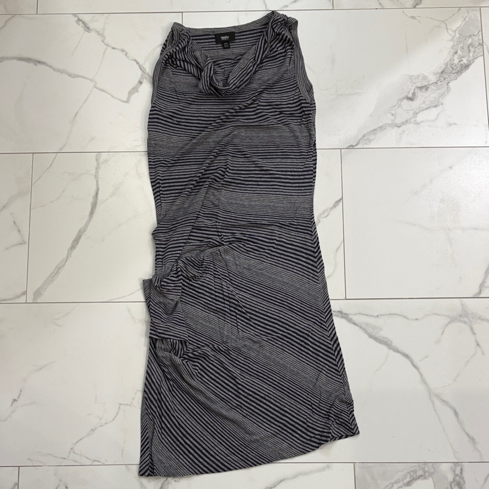 Mossimo Supply Co. Navy & Gray Striped Dress
